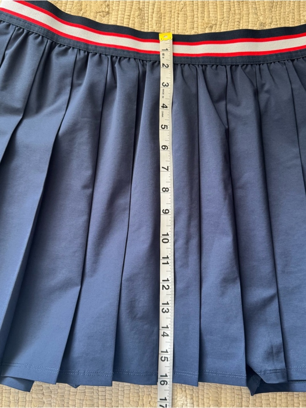Walter Hagen Navy Pleated Skort Striped Waist Athletic Preppy - Picture 7 of 8
